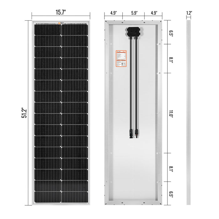 Rich Solar Mega 100 Slim - 100W 12V Off-Grid Slim Solar Panel