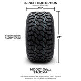 MODZ® 14" Maverick Matte Black Wheels & Off-Road Tires Combo