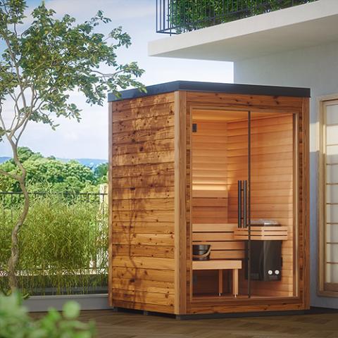 Auroom Mira S & L Cabin Sauna Kit Outdoor Modular Cabin, DIY Sauna Kit