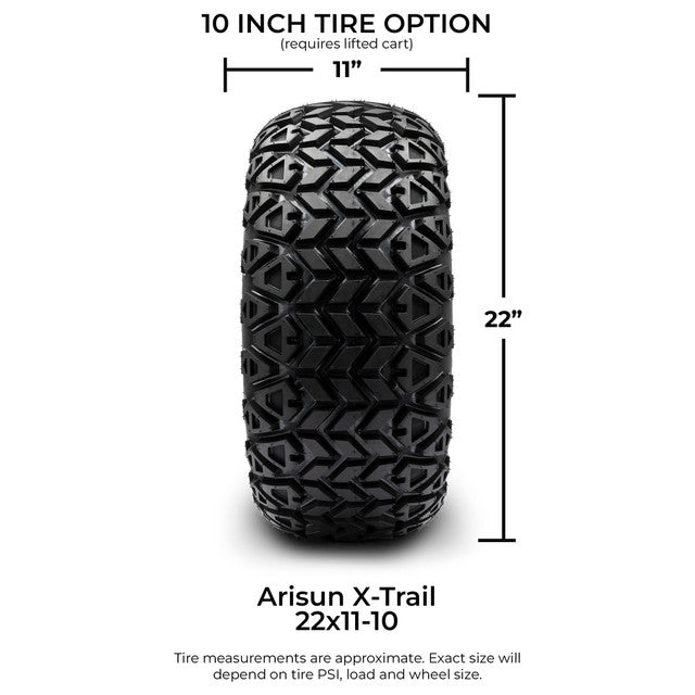 MODZ® 10" Ambush Glossy Black - Lifted/Off-Road Tires and Wheels Combo
