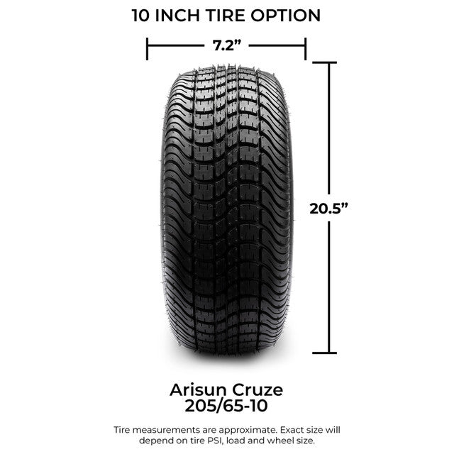 MODZ® 10" Ambush Glossy Black - LowPro/Street Tires and Wheels Combo
