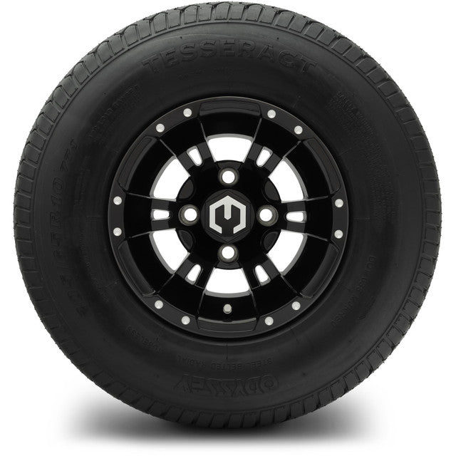 MODZ® 10" Ambush Glossy Black - LowPro/Street Tires and Wheels Combo