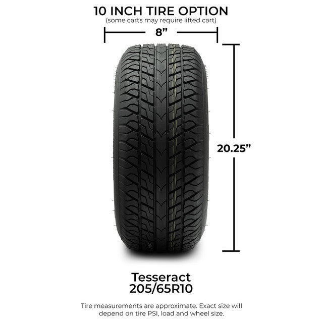 MODZ® 10" Ambush Glossy Black - LowPro/Street Tires and Wheels Combo
