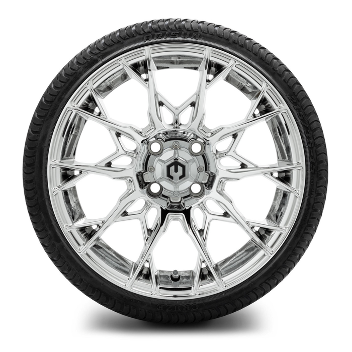 MODZ® 15-Inch Chaos Chrome Wheels & 20.5-Inch Arisun Cruze Street Tires Combo
