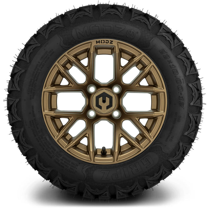 MODZ® 12" Matrix Matte Bronze Wheels & Off-Road Tires Combo