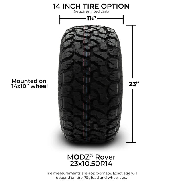 MODZ 14" Maverick Matte Gunmetal Wheels & Off-Road Tires Combo