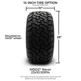 MODZ® 14" Maverick Matte Black Wheels & Off-Road Tires Combo
