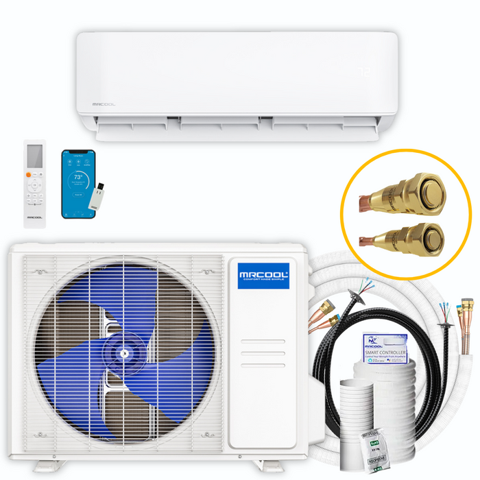 MRCOOL DIY 18K BTU Ductless Mini Split Heat Pump Complete System, Energy Star, 4th Gen, DIY-18-HP-WM-230C25