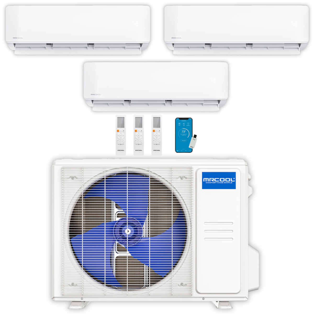 MRCOOL DIY Mini Split - 42,000 BTU 3 Zone Ductless Air Conditioner and ...