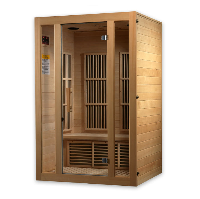 Maxxus Sauna "Seattle" 2-Person Low EMF FAR Infrared Indoor Sauna - Canadian Hemlock (MX-J206-01)