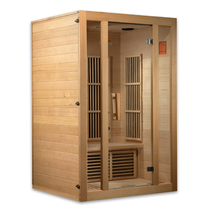 Maxxus Sauna "Seattle" 2-Person Low EMF FAR Infrared Indoor Sauna - Canadian Hemlock (MX-J206-01)