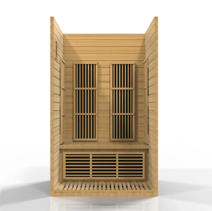 Maxxus Sauna "Seattle" 2-Person Low EMF FAR Infrared Indoor Sauna - Canadian Hemlock (MX-J206-01)