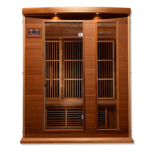 Maxxus Saunas 3-Person FAR Infrared Sauna Low EMF with Red Cedar (MX-K306-01 CED)