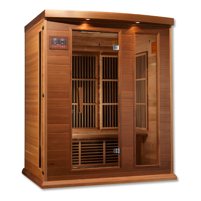 Maxxus Saunas 3-Person FAR Infrared Sauna Low EMF with Red Cedar (MX-K306-01 CED)