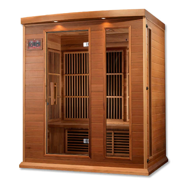 Maxxus Saunas 3-Person FAR Infrared Sauna Low EMF with Red Cedar (MX-K306-01 CED)