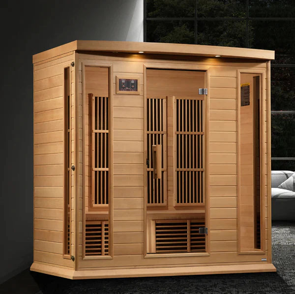 Maxxus Saunas 4-Person Near Zero EMF FAR Infrared - Canadian Hemlock (MX-K406-01-ZF)