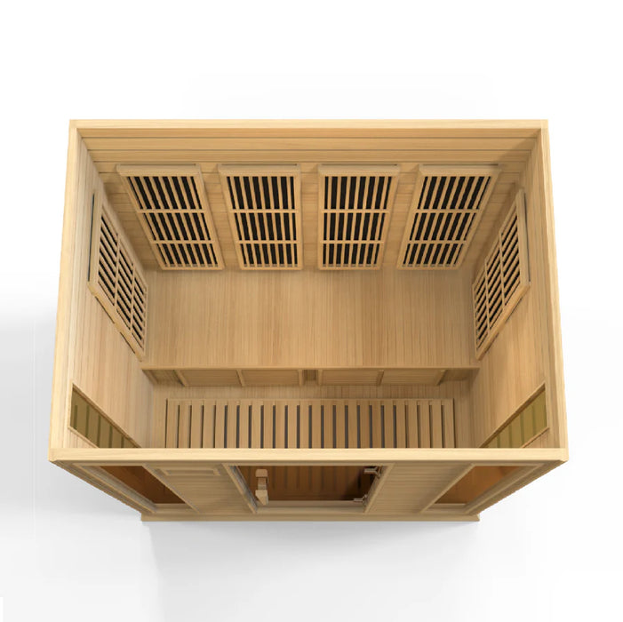 Maxxus Sauna 4-Person Low EMF FAR Infrared Indoor Sauna - Canadian Hemlock (MX-K406-01)