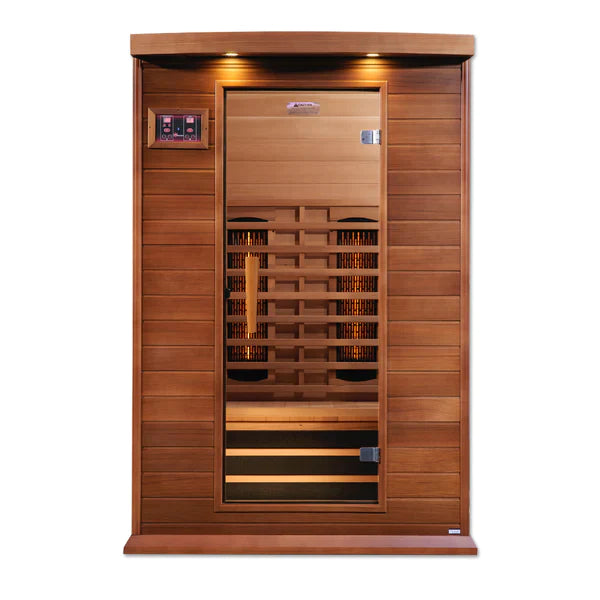 Maxxus Saunas "Cholet" 2-Person Full Spectrum Near Zero EMF FAR Infrared Sauna with Canadian Red Cedar (MX-M206-01-FS CED)