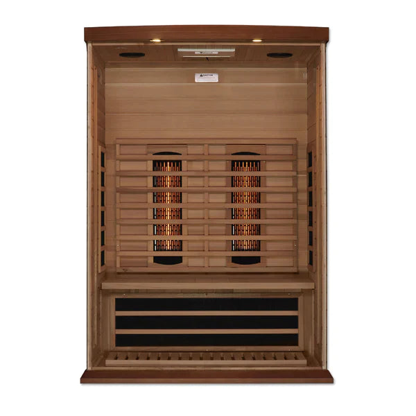 Maxxus Saunas "Cholet" 2-Person Full Spectrum Near Zero EMF FAR Infrared Sauna with Canadian Red Cedar (MX-M206-01-FS CED)