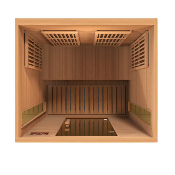 Maxxus Sauna 2-Person Low EMF Infrared Indoor Sauna - Canadian Red Cedar (MX-K206-01 CED)