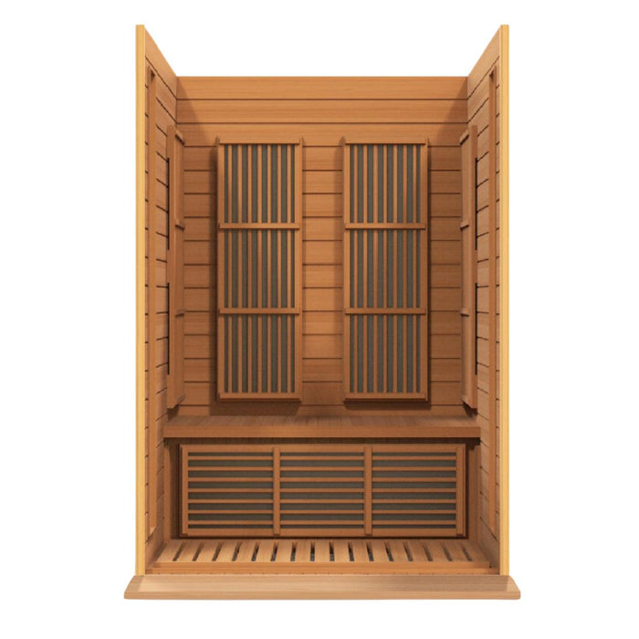 Maxxus Sauna 2-Person Low EMF Infrared Indoor Sauna - Canadian Red Cedar (MX-K206-01 CED)