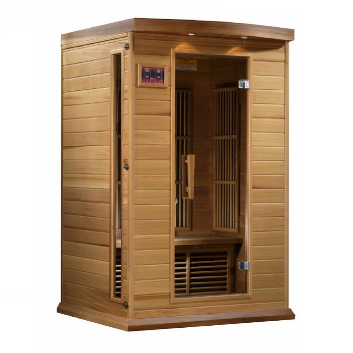 Maxxus Sauna 2-Person Low EMF Infrared Indoor Sauna - Canadian Red Cedar (MX-K206-01 CED)