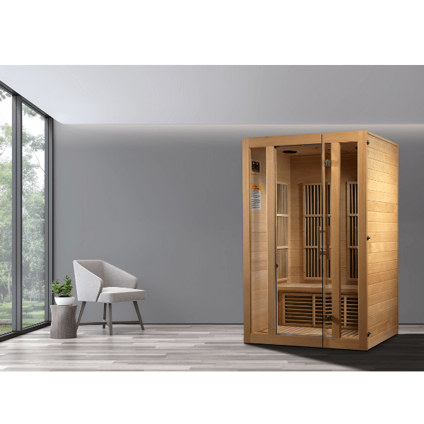 Maxxus Sauna "Seattle" 2-Person Near Zero EMF FAR Infrared Indoor Sauna - Canadian Hemlock (MX-J206-01-ZF)