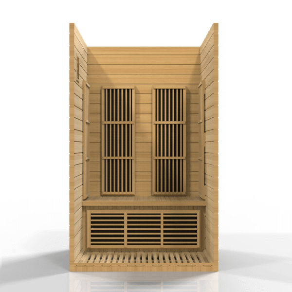 Maxxus Sauna "Seattle" 2-Person Near Zero EMF FAR Infrared Indoor Sauna - Canadian Hemlock (MX-J206-01-ZF)