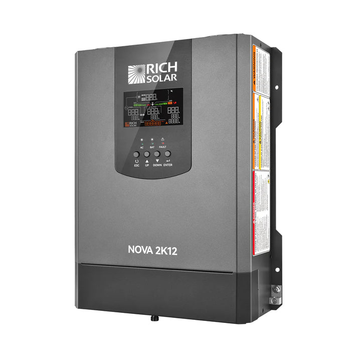 Rich Solar Nova 2K12 - 2000W 12V Pure Sine Wave Inverter with Built-in Transfer Switch