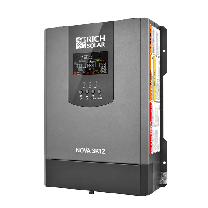 Rich Solar Nova 3K12 - 3000W 12V Pure Sine Wave Inverter with Built-in Transfer Switch