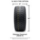 MODZ® 14" Reaper Chrome Wheels & Street Tires Combo