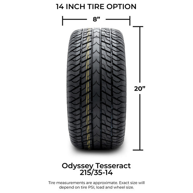 MODZ 14' Fury Chrome - Tire and Wheel Combo