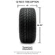 MODZ 12" Galaxy Glossy Black Wheels & Street Tires Combo