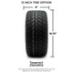 MODZ® 12" Halo Glossy Black Wheels & Street Tires Combo