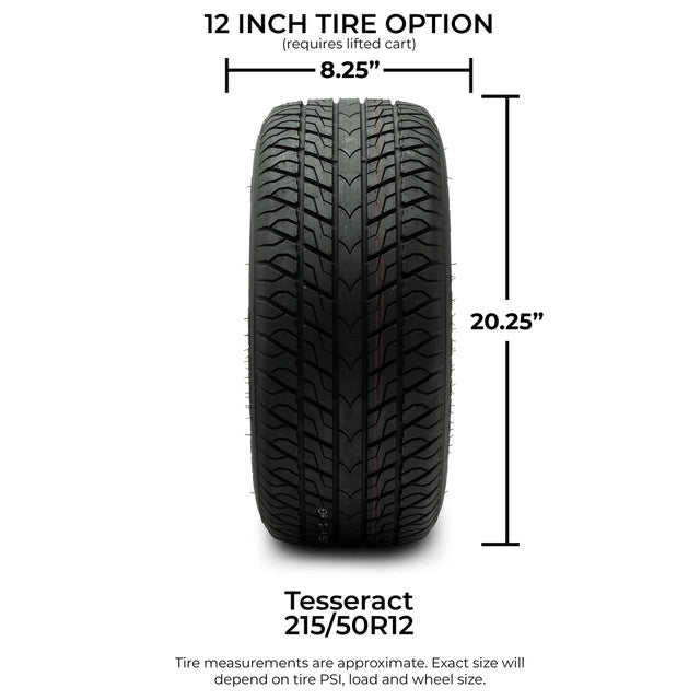 MODZ® 12" Matrix Machined Matte Black Wheels & Street Tires Combo