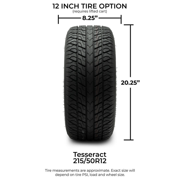 MODZ® 12" Vampire Machined Black Wheels & Street Tires Combo