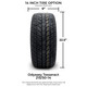 MODZ® 14" Halo Chrome Wheels & Street Tires Combo