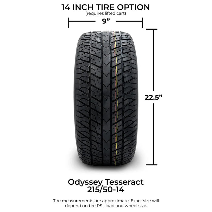 MODZ 14" Chaos Chrome - Lifted Tires and Wheels Combo