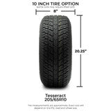 MODZ® 10" Ambush Gunmetal Wheels & Street Tires Combo