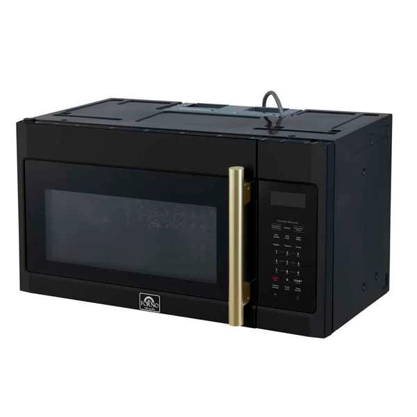 Forno Fornace 30" Over The Range Microwave — 1.5 cu. ft., 300 CFM Ventilation | Stainless Steel, Black, or White with Customizable Accents (FOTR3038-30)