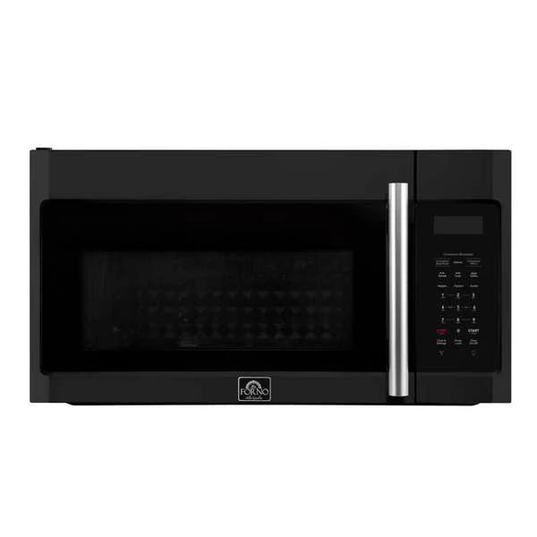 Forno Fornace 30" Over The Range Microwave — 1.5 cu. ft., 300 CFM Ventilation | Stainless Steel, Black, or White with Customizable Accents (FOTR3038-30)