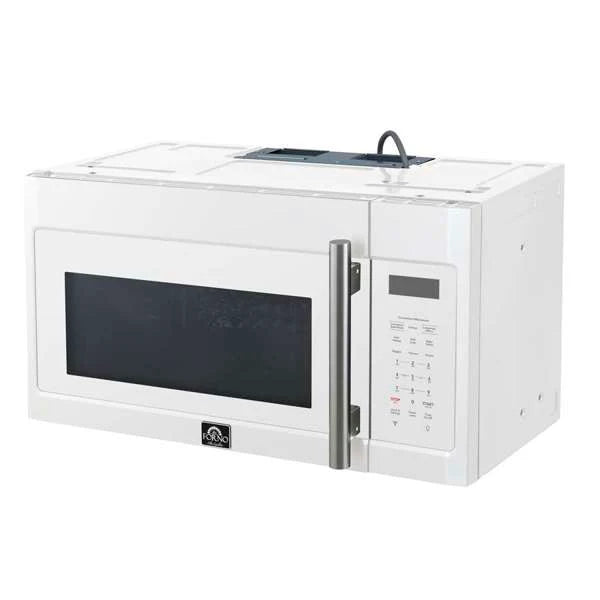 Forno Fornace 30" Over The Range Microwave — 1.5 cu. ft., 300 CFM Ventilation | Stainless Steel, Black, or White with Customizable Accents (FOTR3038-30)