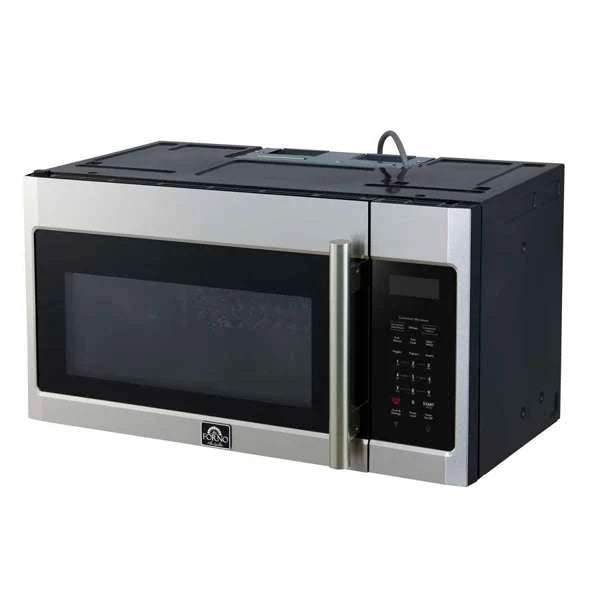 Forno Fornace 30" Over The Range Microwave — 1.5 cu. ft., 300 CFM Ventilation | Stainless Steel, Black, or White with Customizable Accents (FOTR3038-30)