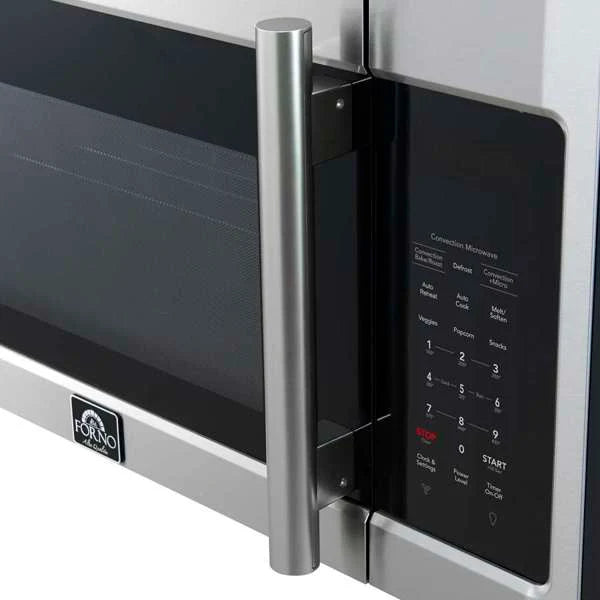 Forno Fornace 30" Over The Range Microwave — 1.5 cu. ft., 300 CFM Ventilation | Stainless Steel, Black, or White with Customizable Accents (FOTR3038-30)