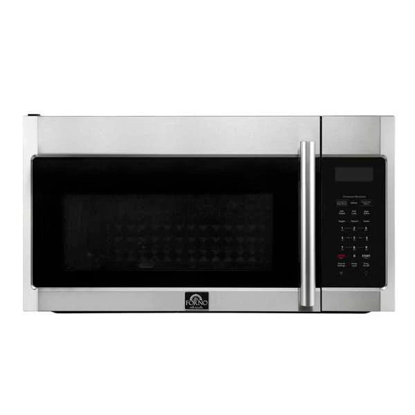 Forno Fornace 30" Over The Range Microwave — 1.5 cu. ft., 300 CFM Ventilation | Stainless Steel, Black, or White with Customizable Accents (FOTR3038-30)