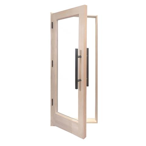 Prosaunas Solid Wood Sauna Door with Insulated Glass 24" x 70"