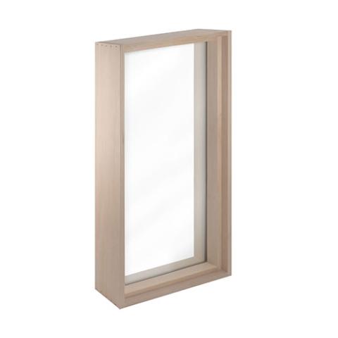 Prosaunas Framed Dual Pane Glass Sauna Window, 16" x 30"