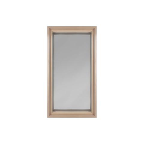 Prosaunas Framed Dual Pane Glass Sauna Window, 16" x 30"
