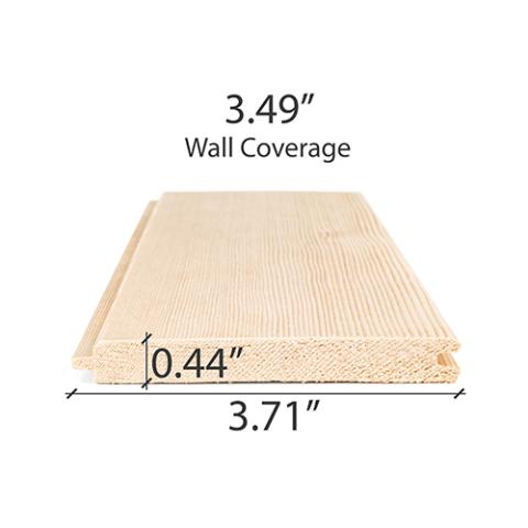 Prosaunas Hemlock 1/2x4 VG T&G V2E Sauna Wood