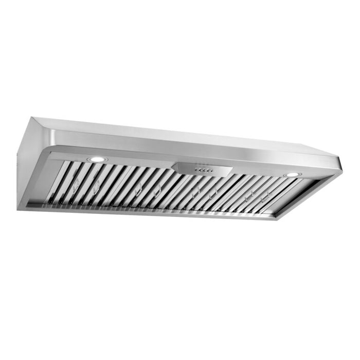 Cosmo 48" 500 CFM Convertible Under Cabinet Range Hood with Push Button Controls (COS-QB48)